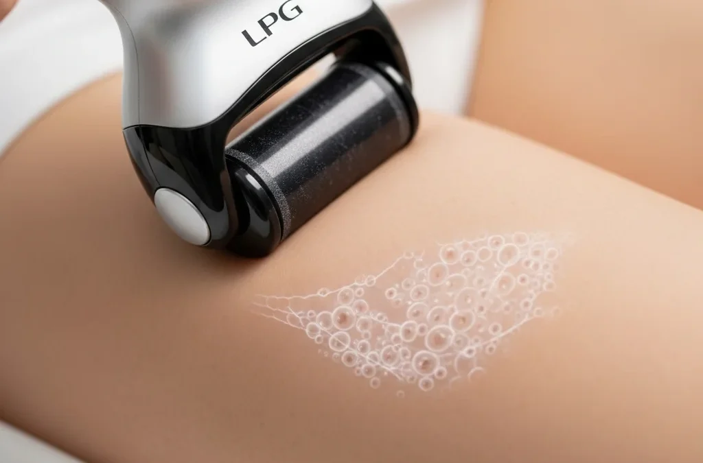 Rouleau LPG massant une cuisse